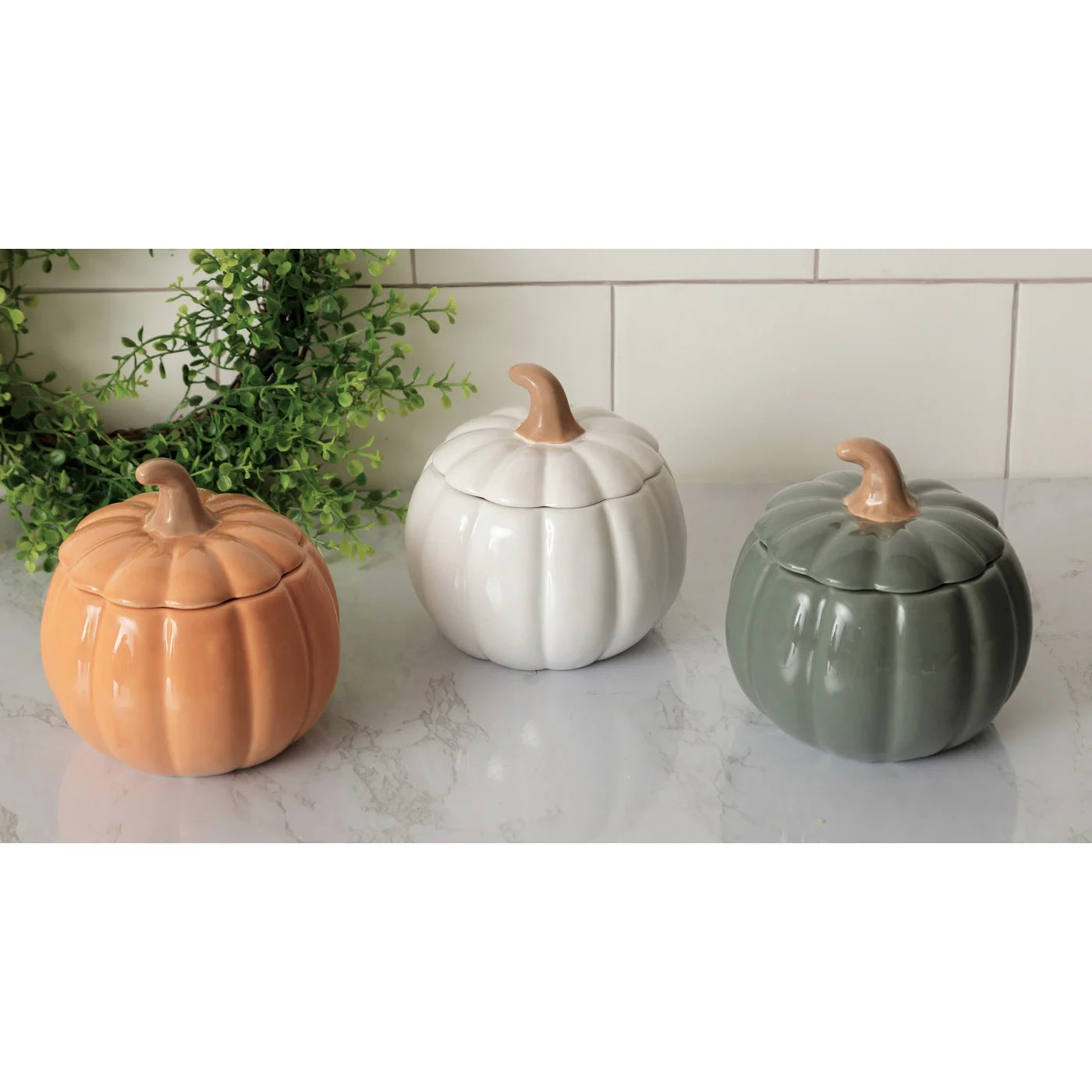 Audrey's Covered Pumpkin Bowls - Orange