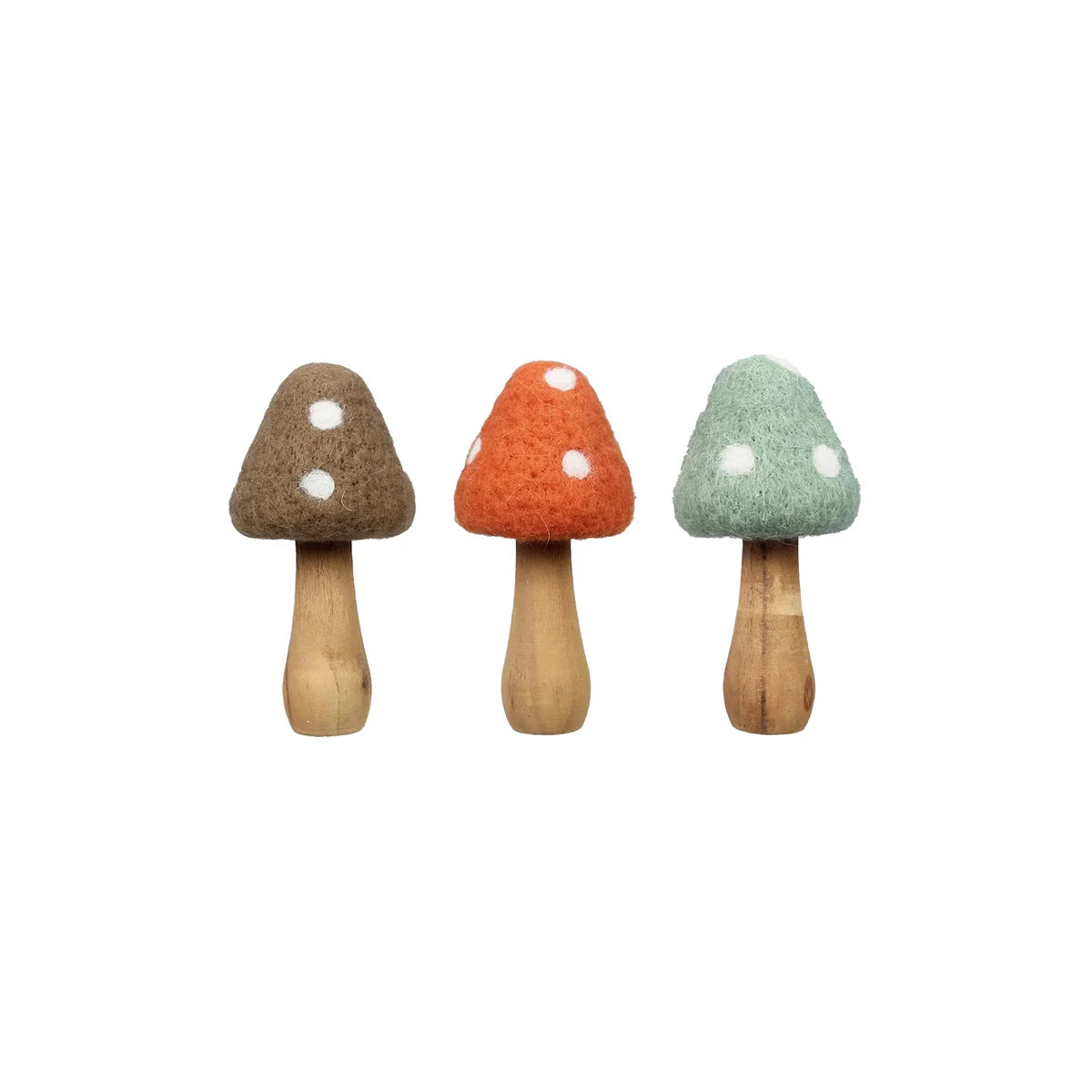 Will's Wood & Wool Mushroom - Rust