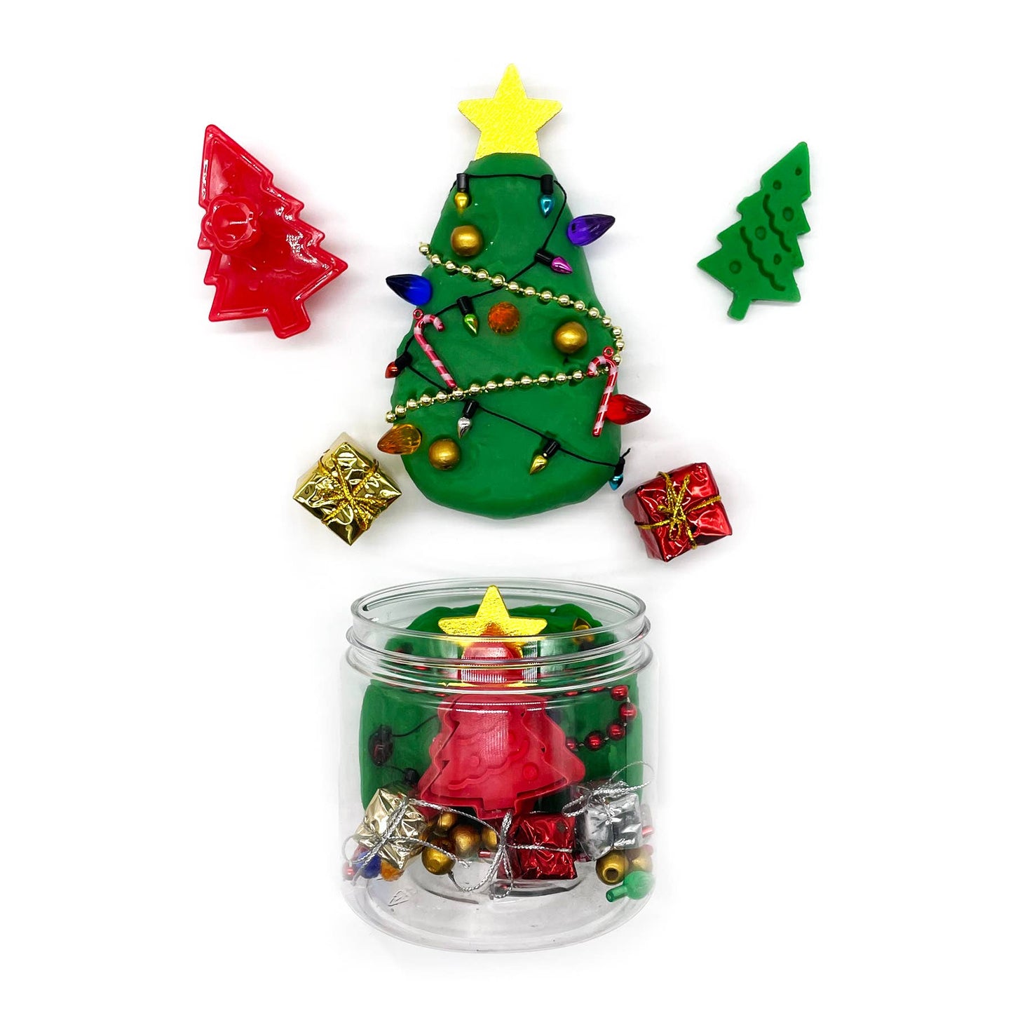 Earth Grown KidDoughs - Decorate a Christmas Tree Dough Globe Sensory Play Dough Kit