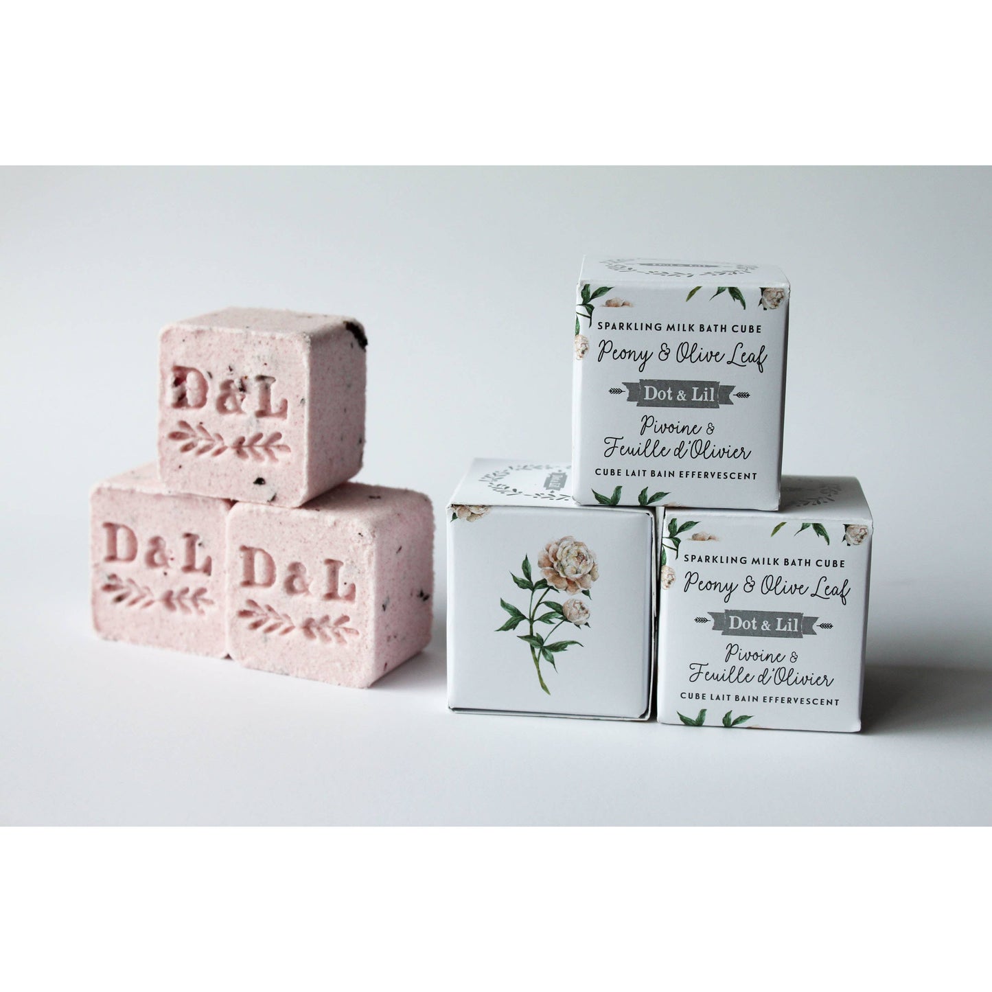 Peony & Olive Leaf Sparkling Milk Bath Cube