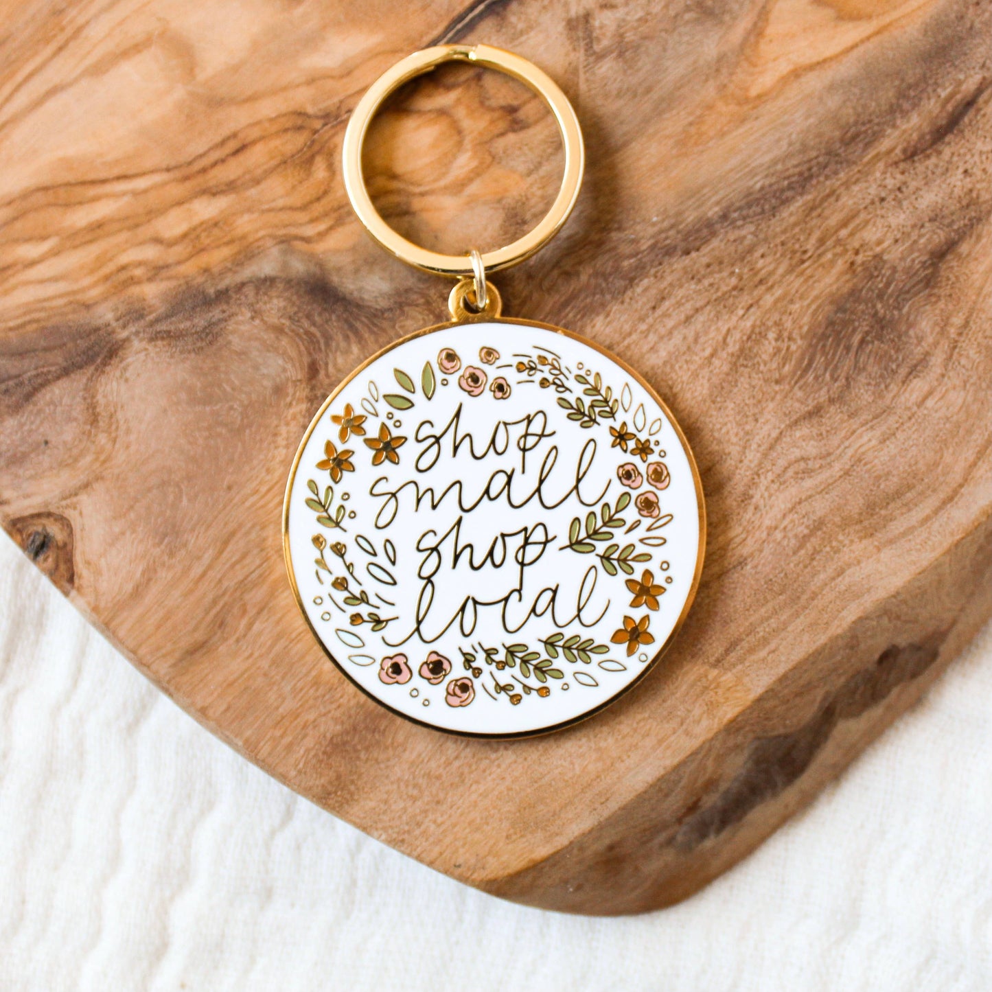 Elyse Breanne Design - Shop Small Metal Keychain 2x2 in.