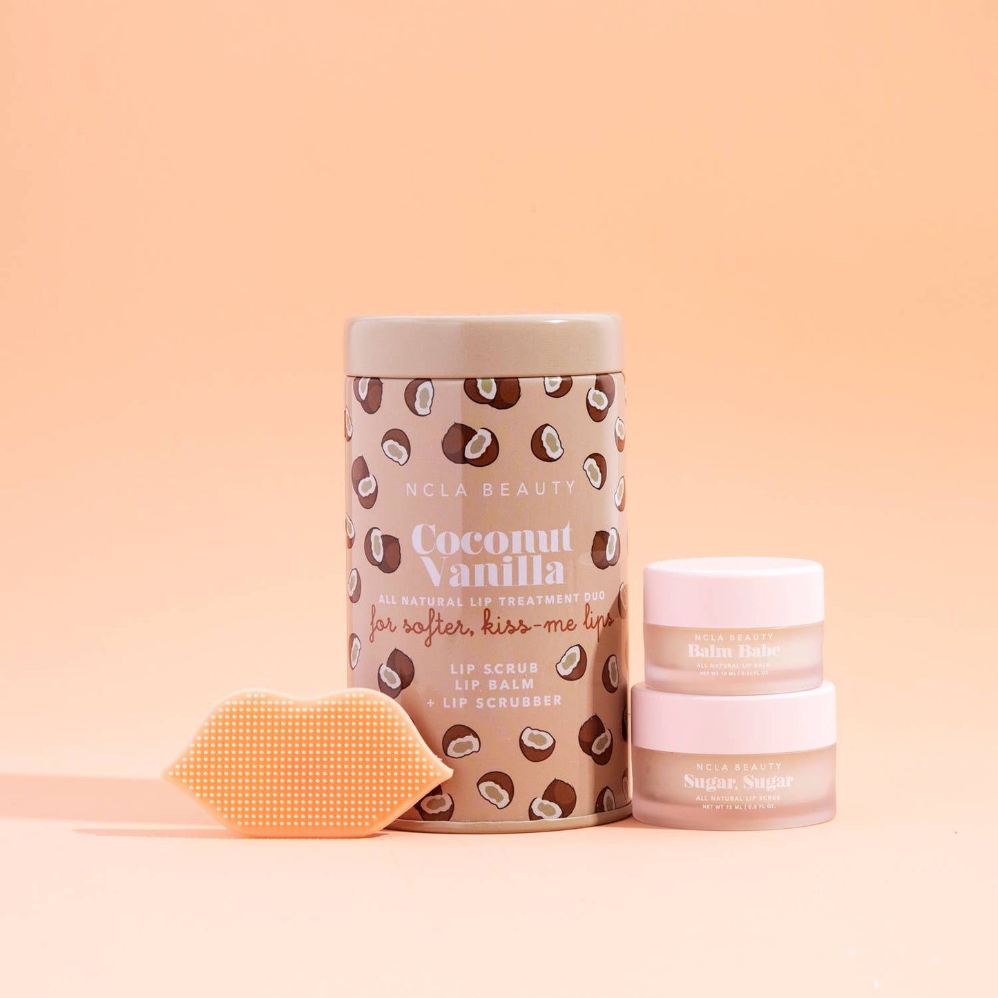 NCLA Beauty - Coconut Vanilla Lip care set + Lip Scrubber