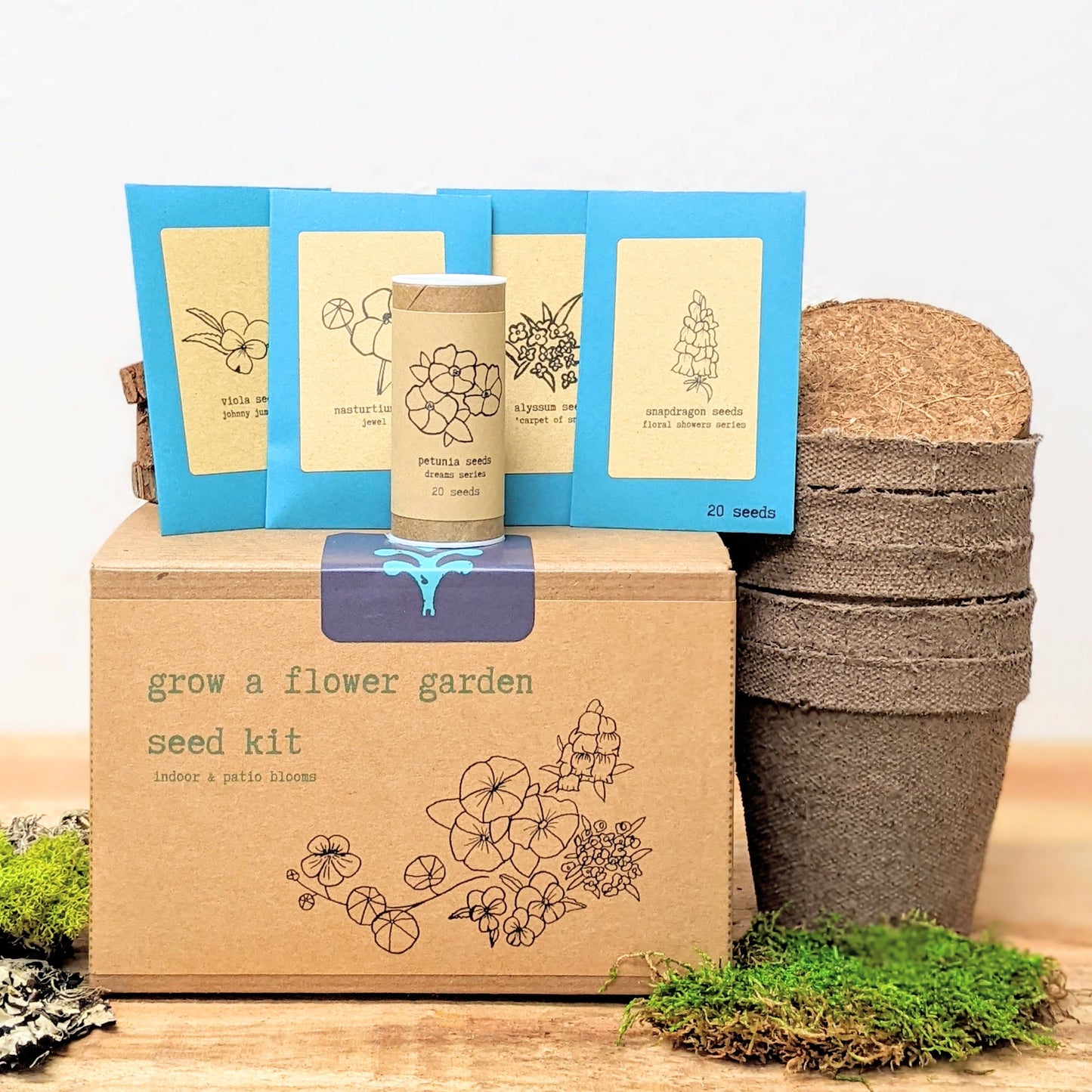 Plantflix - 'Grow a Flower Garden' Indoor Blooms Seed Kit