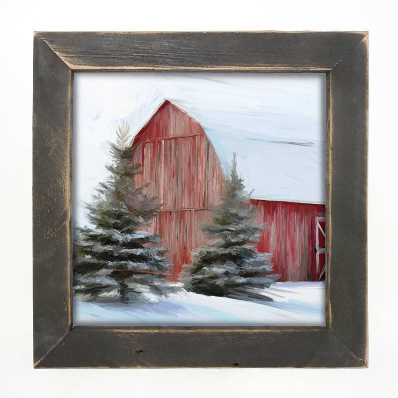 ginger blue - Barn with trees
