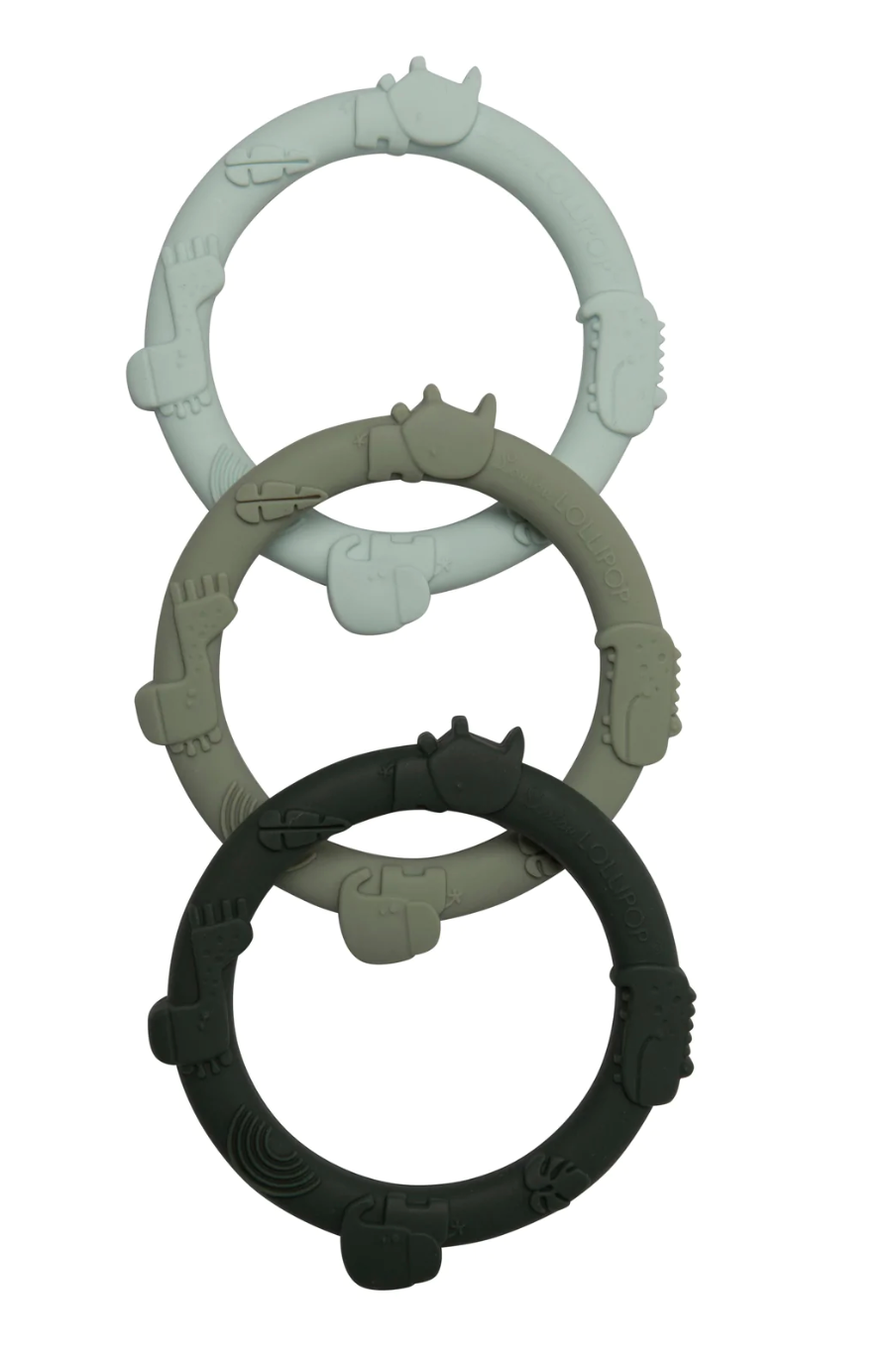 LouLou Lollipop Teething Ring Set - 2 colors