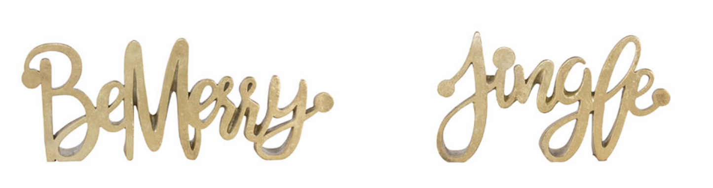 Melrose - Gold Holiday - Be Merry and Jingle Signs