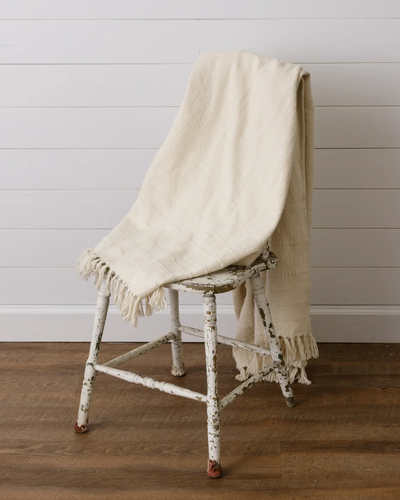 Audrey's Cream Cotton Throw