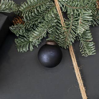 RAGON HOUSE 2" BLACK KUGEL ORNAMENT