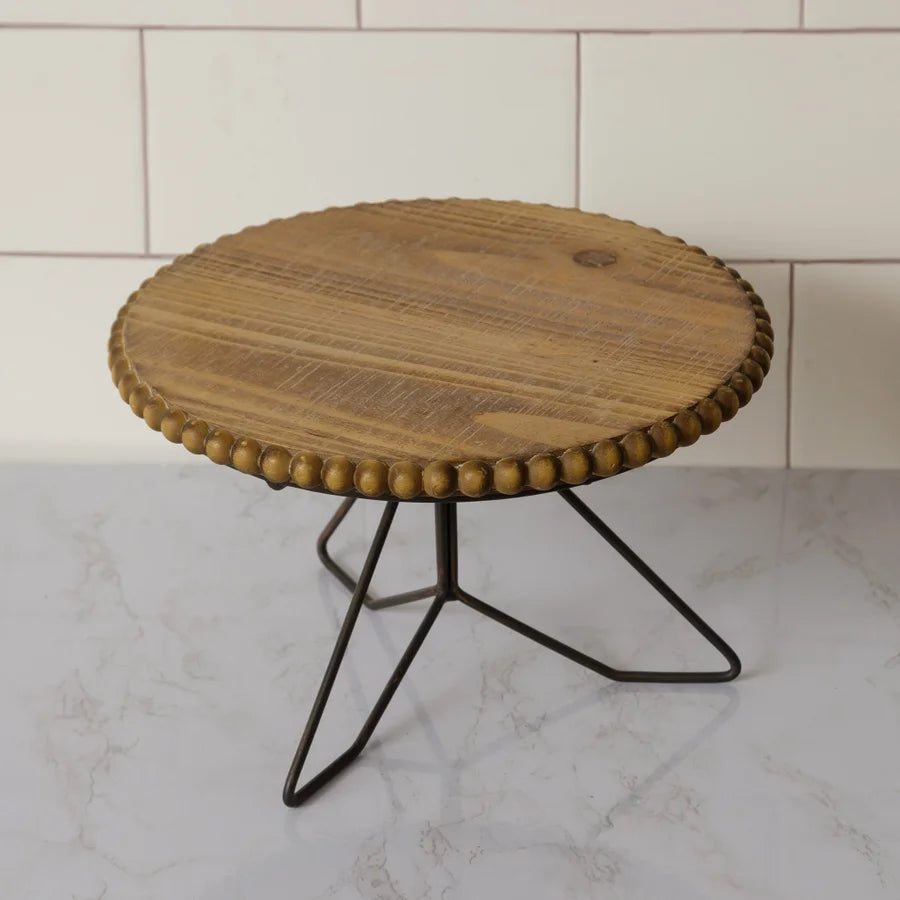 Audrey's Beaded Wood Stand, Large