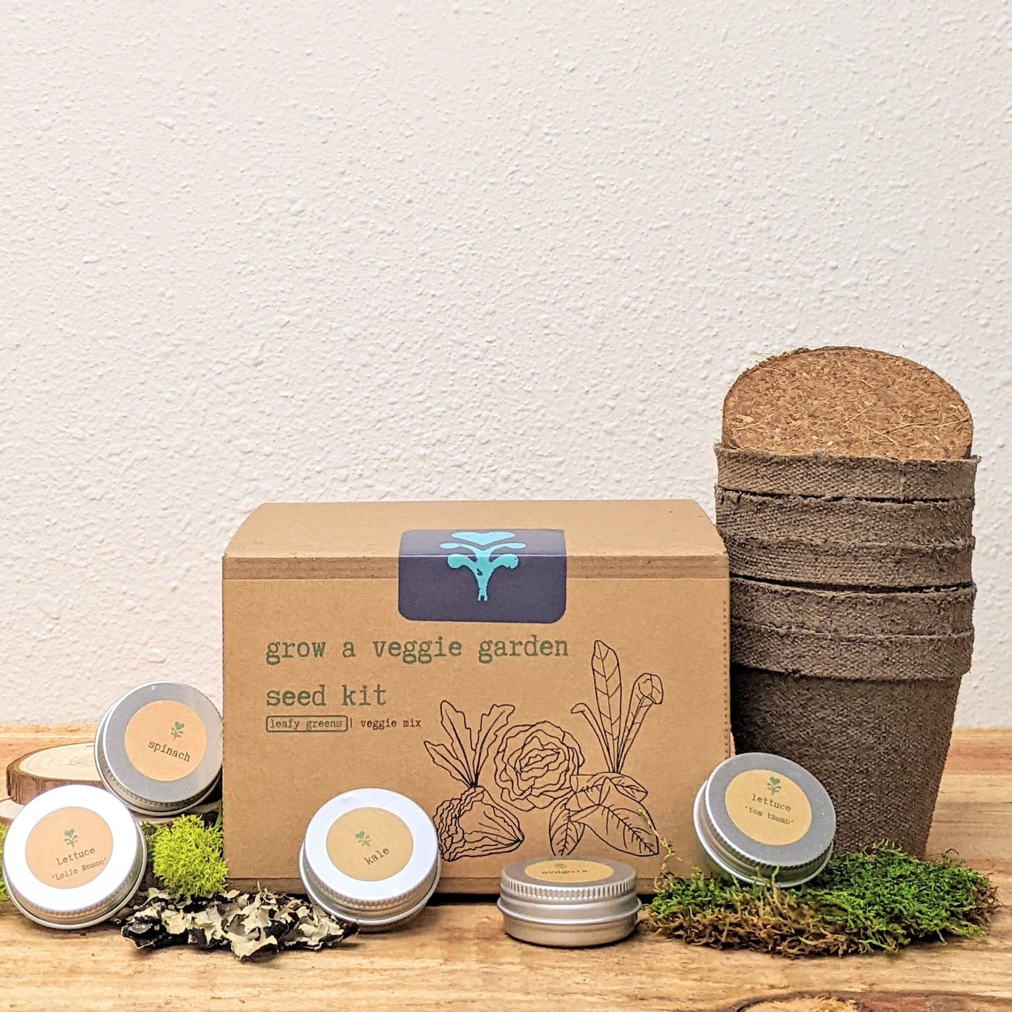 Plantflix - 'Grow a Veggie Garden' Organic Leafy Greens Seed Kit