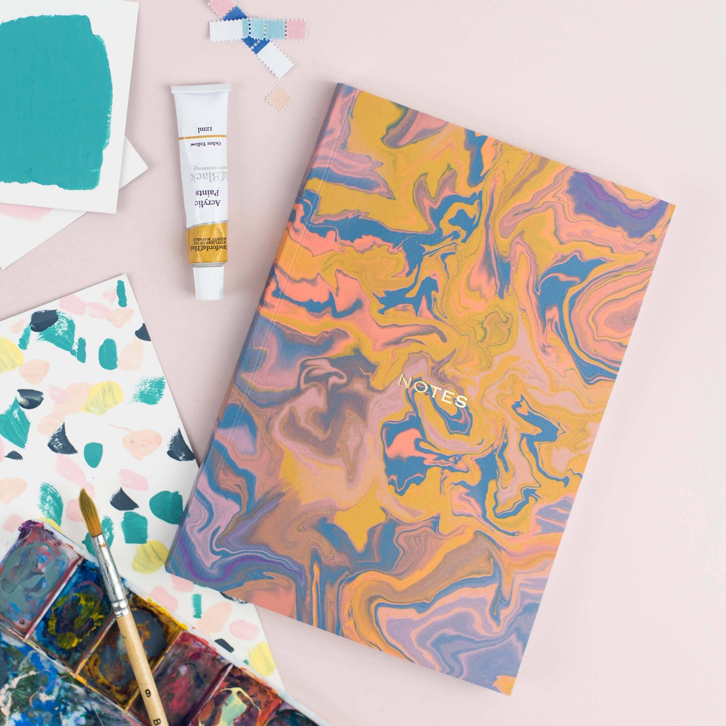 Yellow Marble A5 Notebook