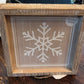 Adams & Co Framed Wood Reversible Print - Leaves/Snowflake