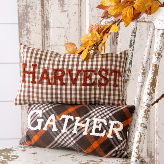 Audrey's Pillow - Harvest Plaid