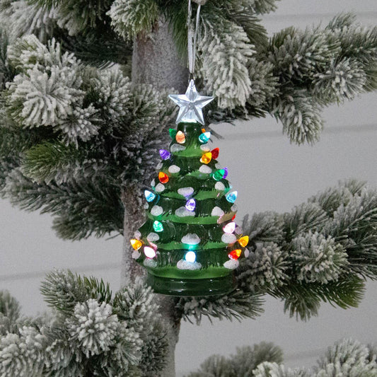 Audrey's Ceramic Nostalgic Tree Ornament, Green