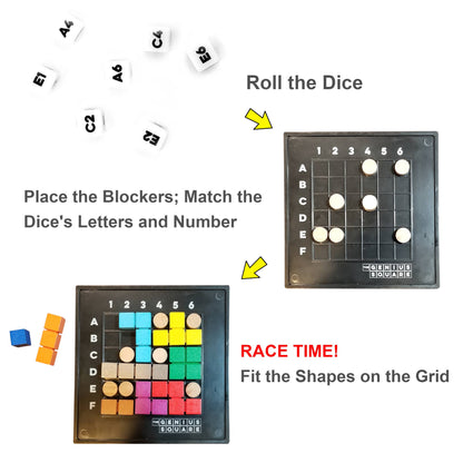 MukikiM - Genius Square - Award Winner 62208 Solution STEM Puzzle Game