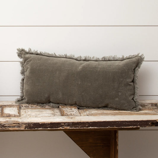 Audrey's Lumbar Pillow - Velvet, Slate