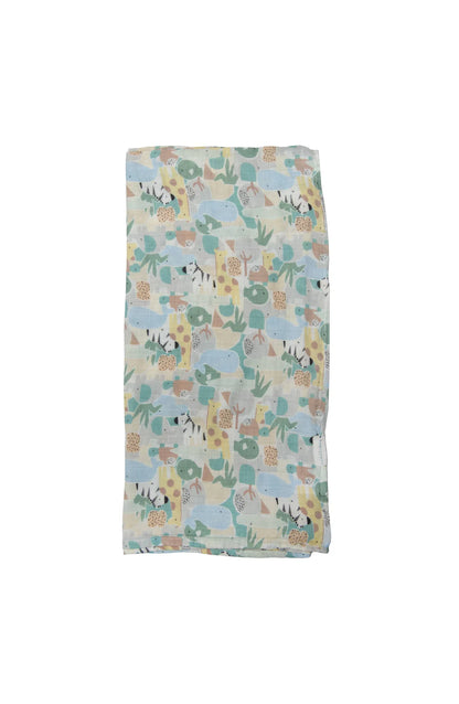 Loulou Lollipop - Muslin Swaddle - Animal Puzzle