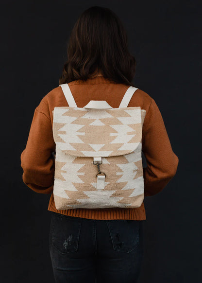 Panache Apparel Celeste Tan and Cream Aztec Backpack