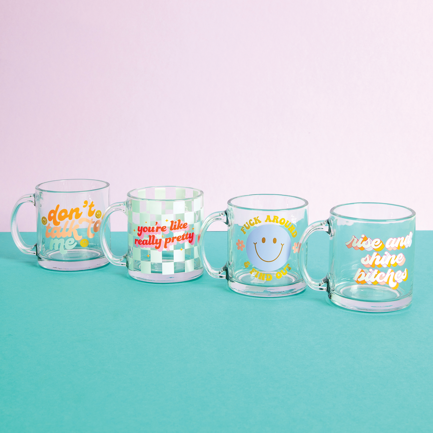 Talking Out of Turn - New! Clear Glass Mugs (Topseller!): It's Not Me It's You