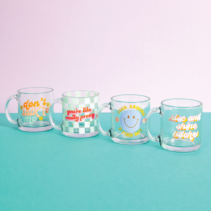 Talking Out of Turn - New! Clear Glass Mugs (Topseller!): It's Not Me It's You