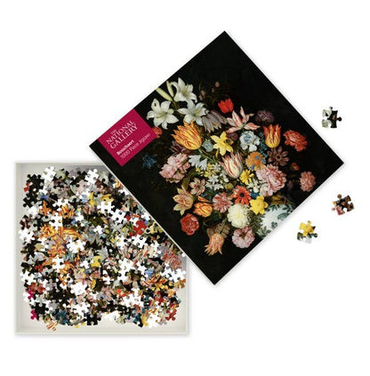 Texas Bookman - NG Bosschaert Still Life Of Flowers 1000 Piece Jigsaw Puzzle