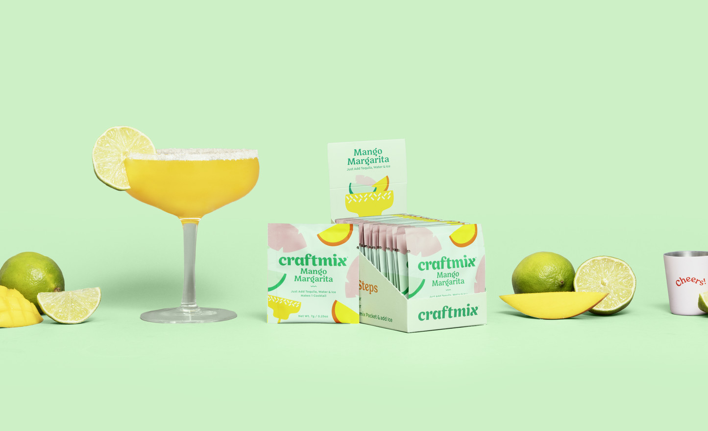 Craftmix - Mango Margarita Cocktail / Mocktail Mixer  - single serving pack