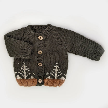 Huggalugs Forest Loden Cardigan Sweater