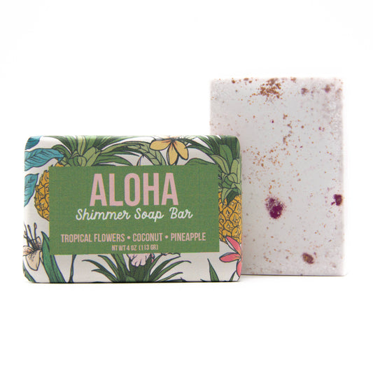 Seaside and Sunshine - ALOHA Shimmer Soap Bar - Customizable