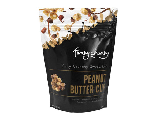 Funky Chunky Peanut Butter Cup 5oz Bags | Chocolate Popcorn