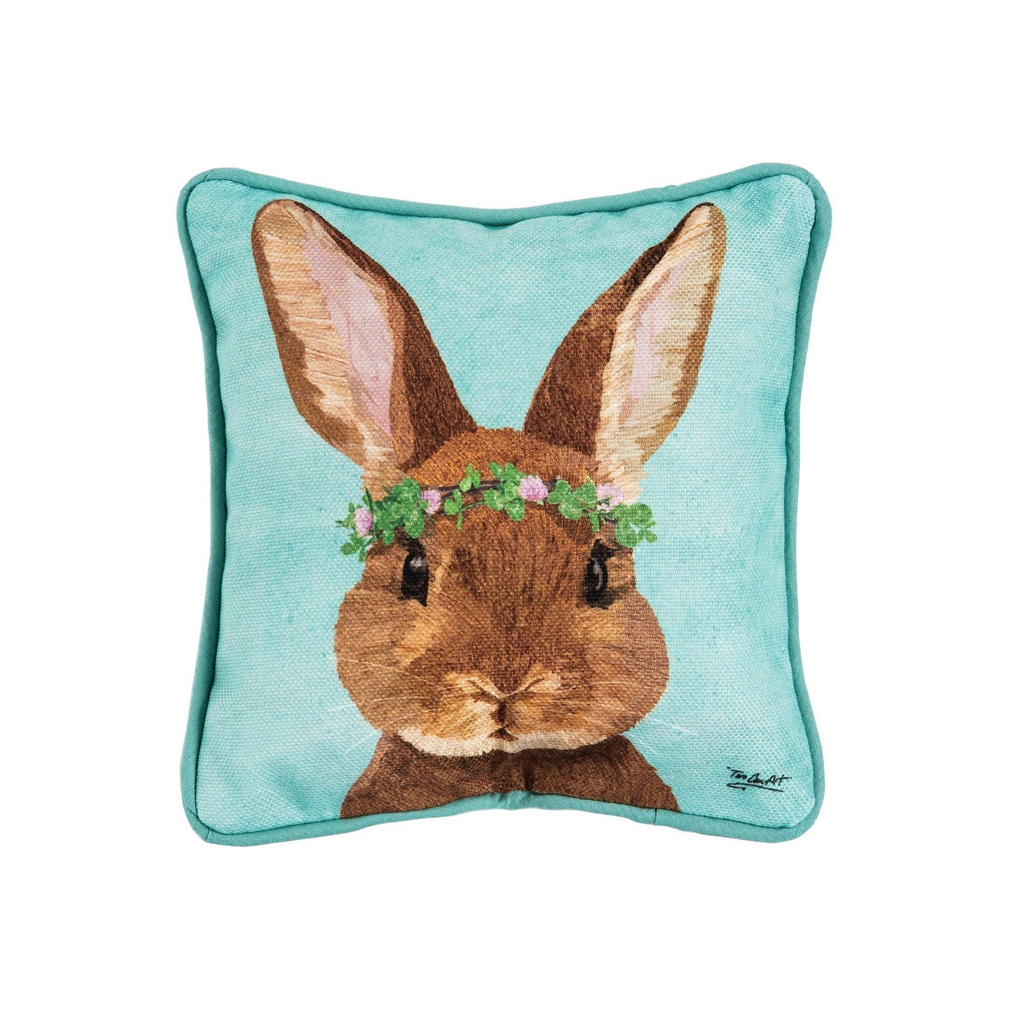 C&F Home - Easter Clover Bunny Throw Pillow