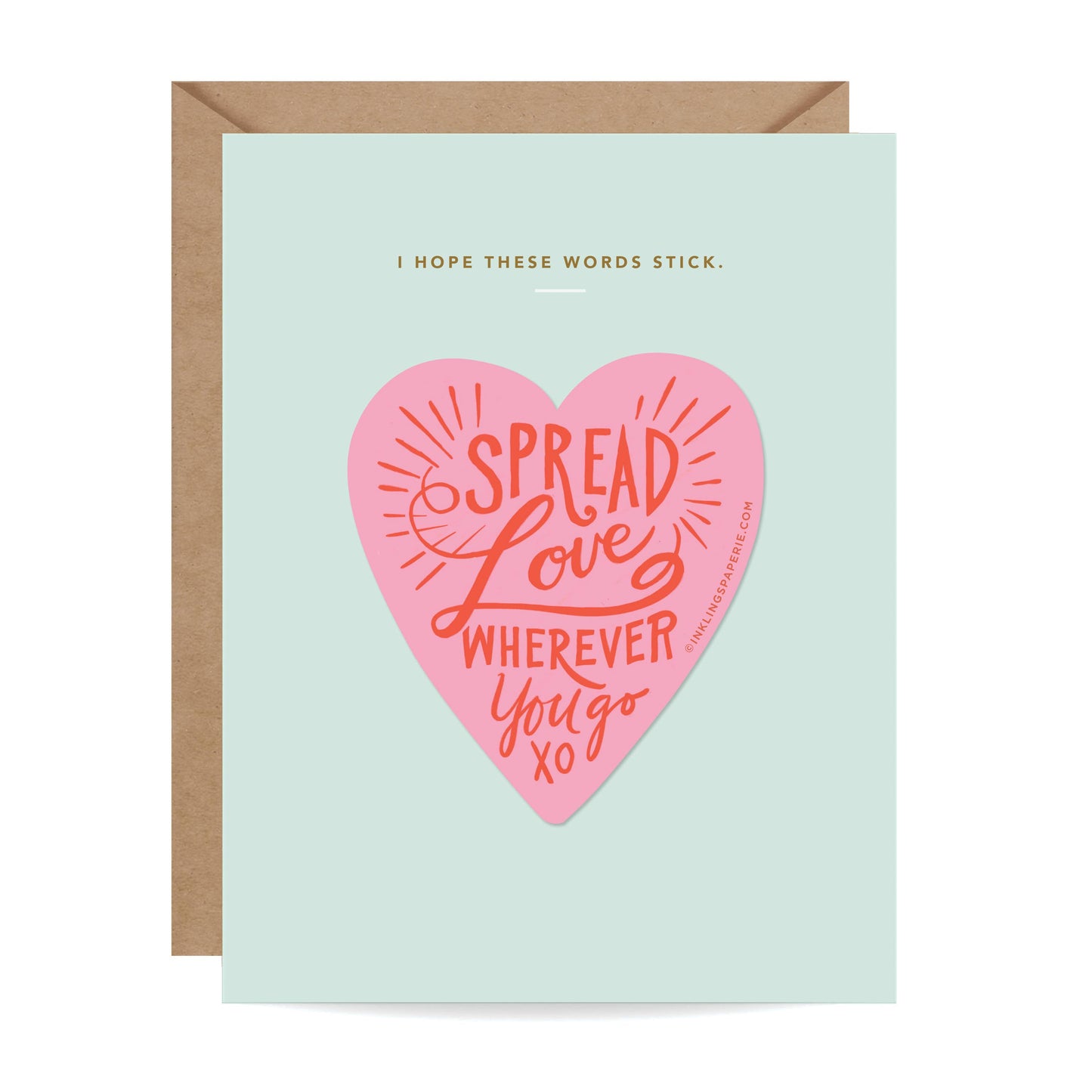 Inklings Paperie - Sticker Card - Spread Love