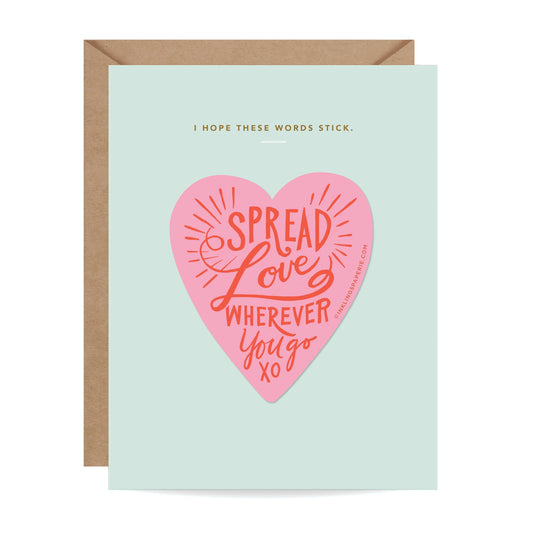 Inklings Paperie - Sticker Card - Spread Love