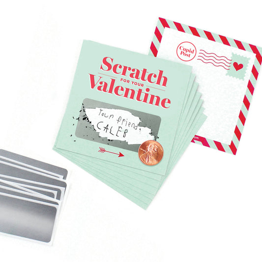 Inklings Paperie - Mint Scratch-off Valentines - 18pk