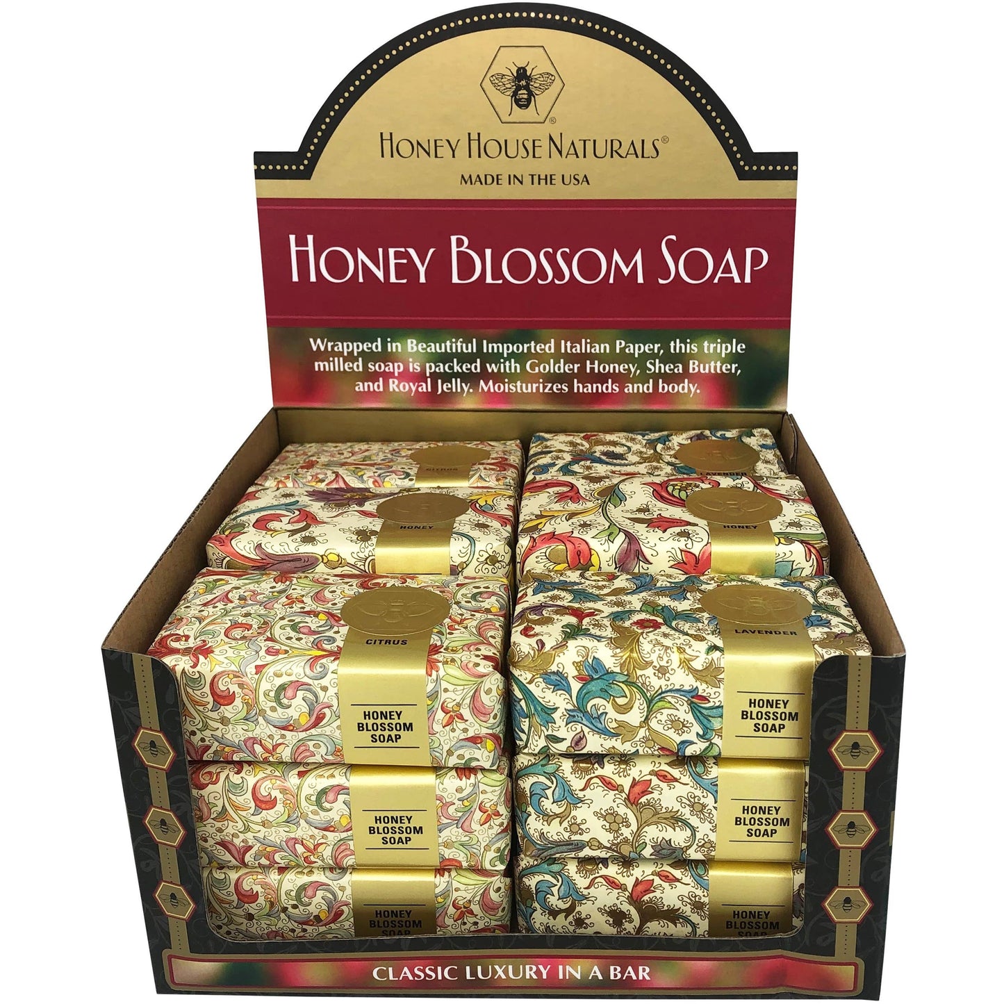 Honey House Florentine Paper Wrapped Soap