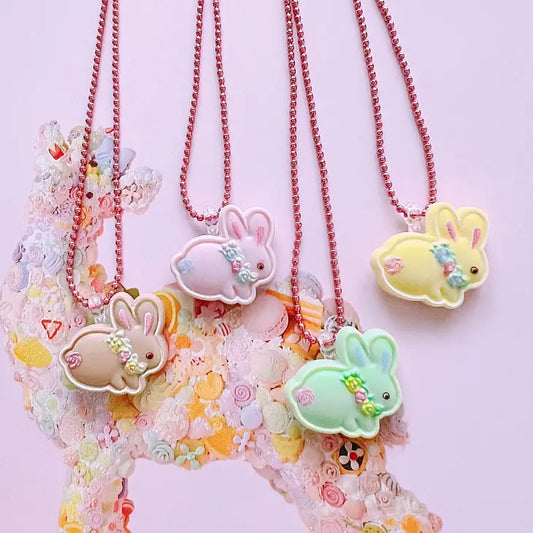 Pop Cutie Gacha Bunny Cookie Kids Necklaces Easter