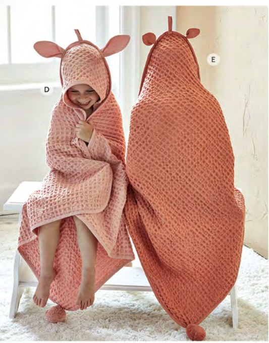 TAG Childrens Waffleweave Animal Towel