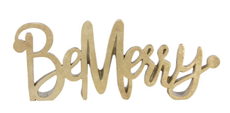Melrose - Gold Holiday  - Be Merry and Jingle Signs
