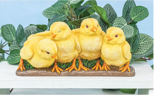 Hannas Chicks In A Row Shelf-Sitter