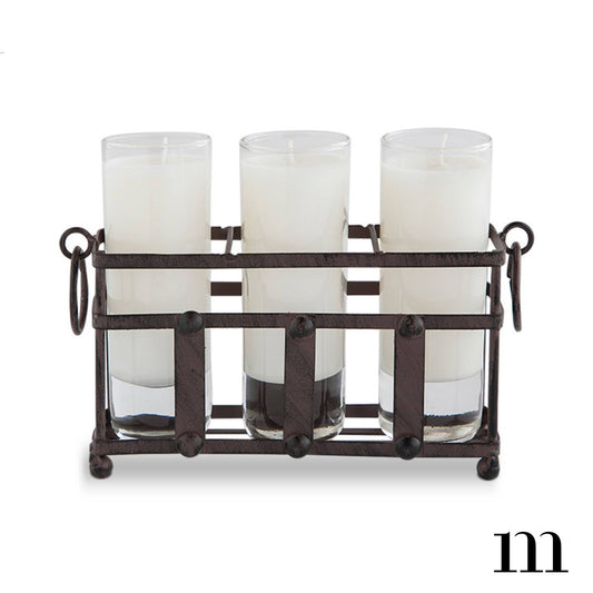 Mixture Home - Three Votive Metal Holder