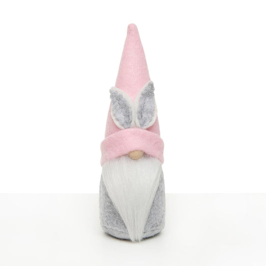 MeraVic Bunny Gnome with Bunny Ear Hat - Pink and Grey