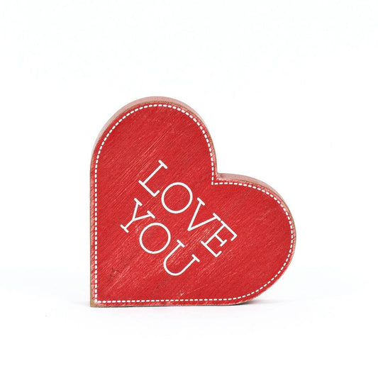 Adams & Co.  - wooden chunky red "Love You" Heart