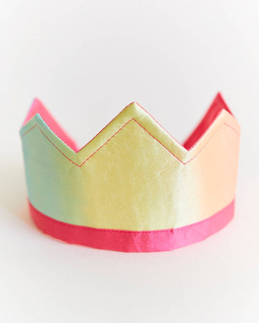 Sarah’s Silks - Rose RainbowReversible 100% Silk Crowns for Dress Up & Pretend Play