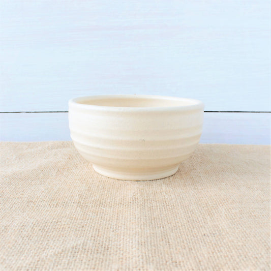 Rowe Pottery Farmhouse Ridges Small Bowl - Drift White