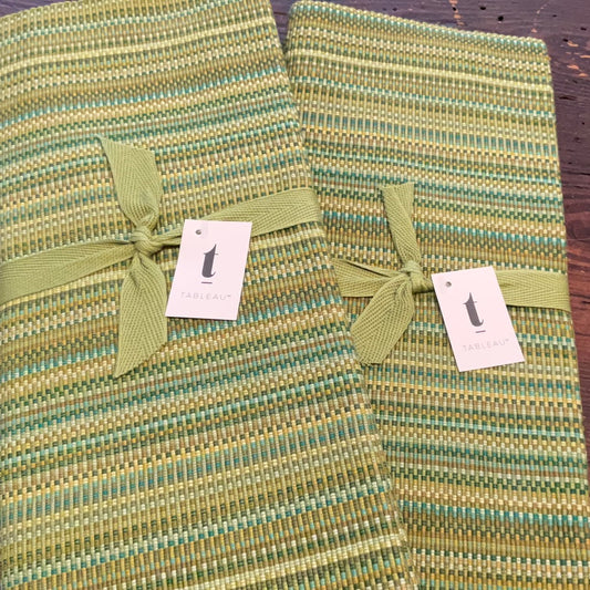 Tableau Green Stripe Table Runner