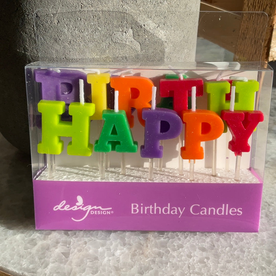 Design Happy Birthday Letter Candles
