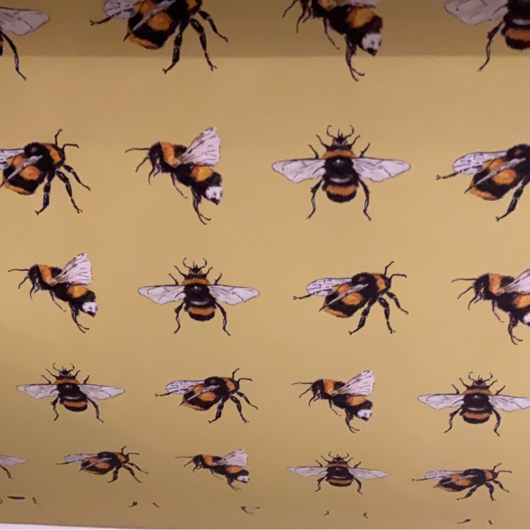 Bumble Bee Wrapping Paper • 100% Recycled • Vegan Ink