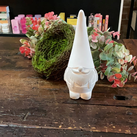 MeraVic Mini Concrete Garden Gnome - White Hat