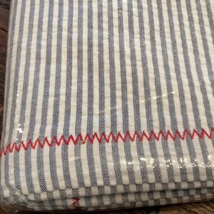 Tableau Navy Seersucker Stripe Table Scarf