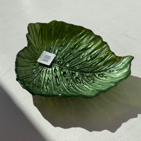 Tableau Glass Jungle Leaf Bowl