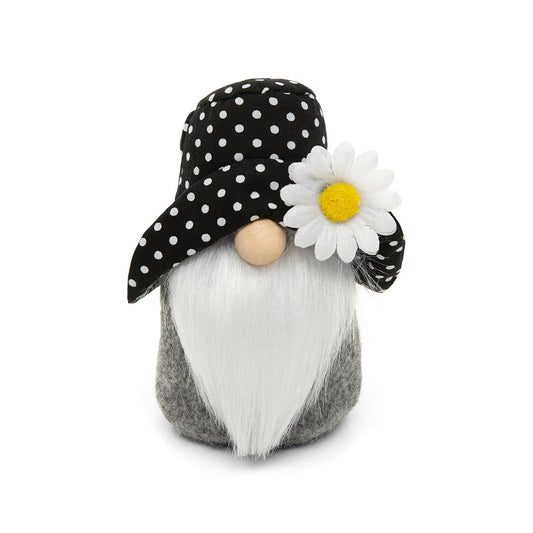 MeraVic Maisy Daisy Gnome - black and white polkadot hat